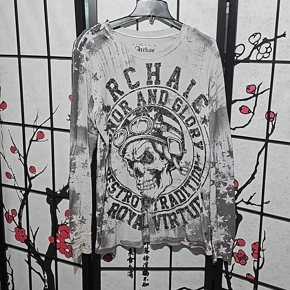Archaic Gray long‎ Sleeve Shirt Size Large